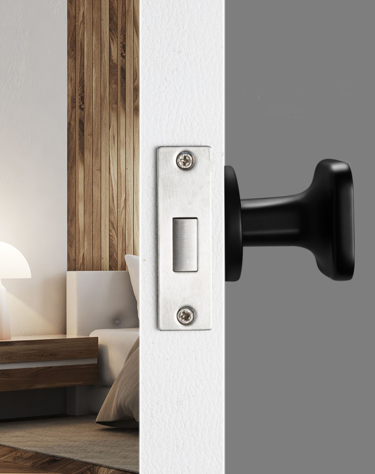 solid home bedroom interior invisible door knob single side handle lock bathroom double lever lock