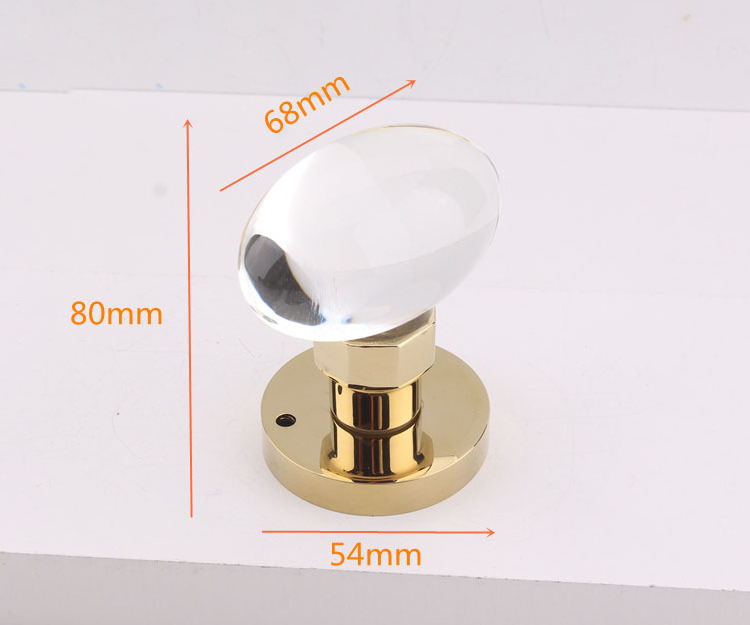 Europe Design Privacy Knob Lock Crystal Knob Keyless Entry Knob Lock Bathroom Door Lock