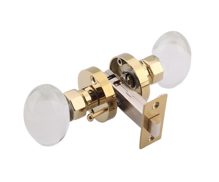 Europe Design Privacy Knob Lock Crystal Knob Keyless Entry Knob Lock Bathroom Door Lock