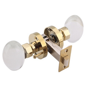 Europe Design Privacy Knob Lock Crystal Knob Keyless Entry Knob Lock Bathroom Door Lock