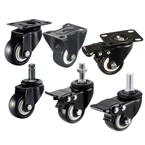 Office chair caster wheels nylon material furniture castor wheels for sewing machine with brake