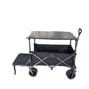 Heavy Duty Collapsible Folding Wagon Utility Outdoor Camping Garden Cart with Universal Wheels & Adjustable Handle