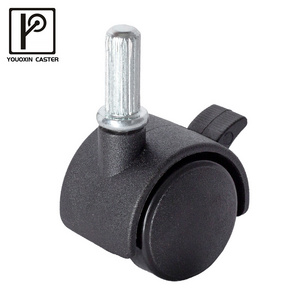 2 inch 50mm office chair casters wheel supplier ball furniture rubber caster of blue PU swivel caster wheel