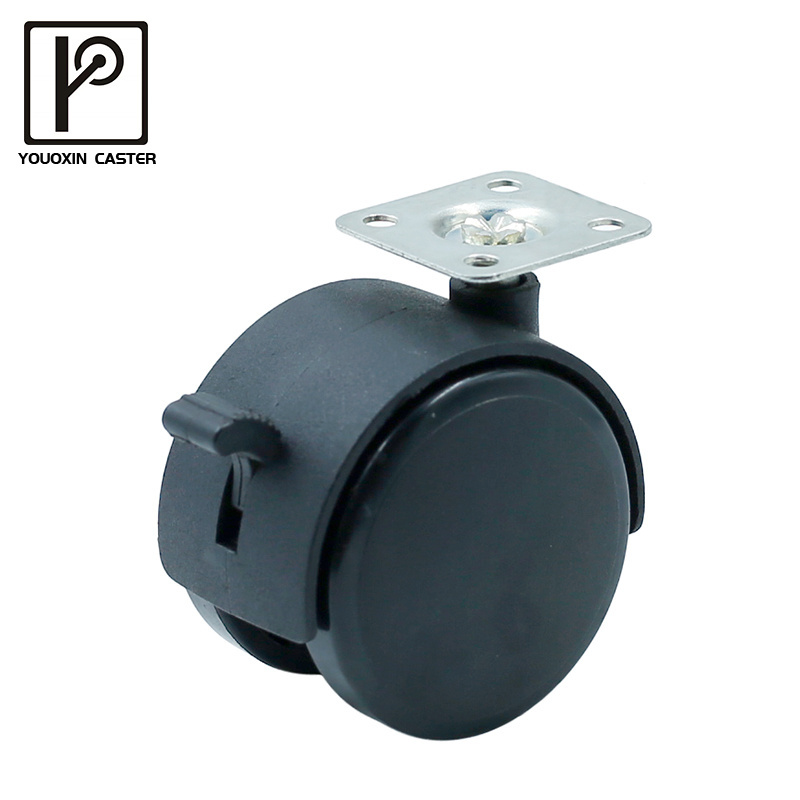 2 inch 50mm office chair casters wheel supplier ball furniture rubber caster of blue PU swivel caster wheel