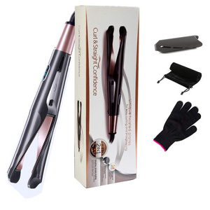 Wholesale Anti-Scalding Hair Brush Fast Heating 2 in 1 Hair Straightener Hair Curler