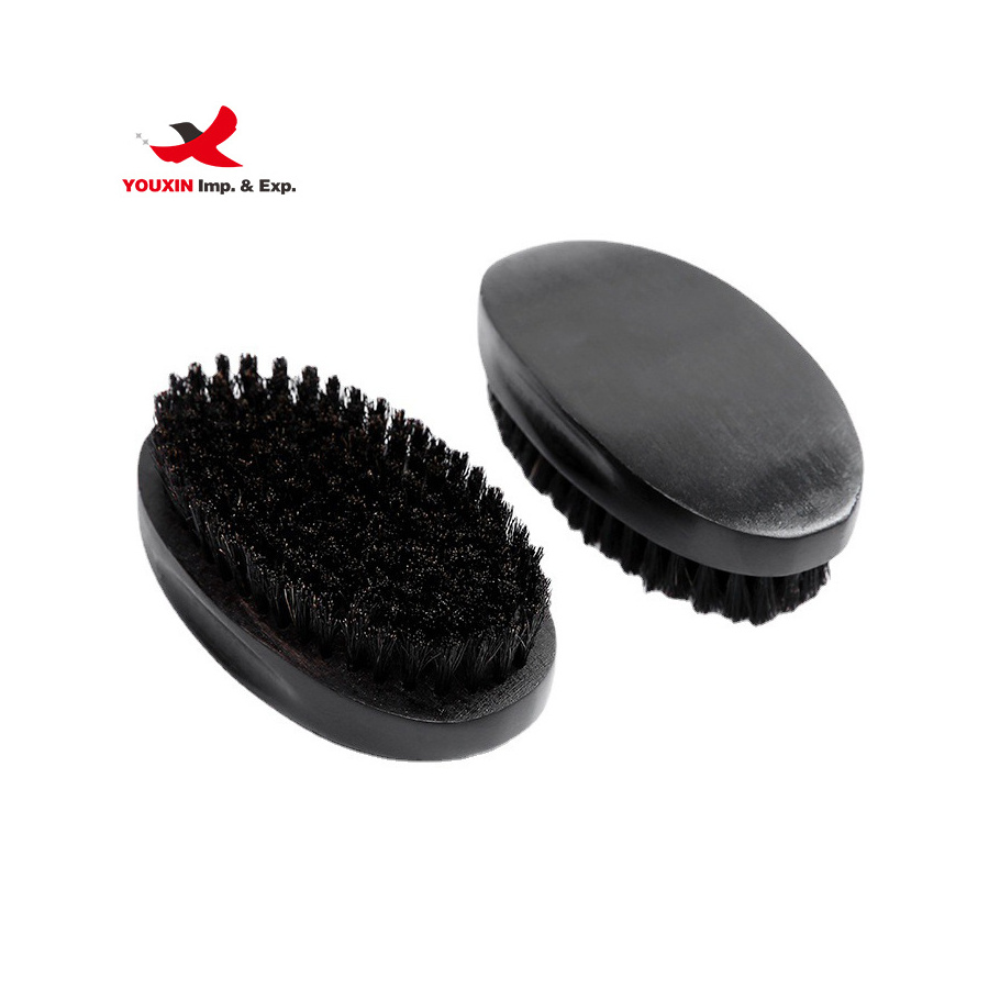 wholesale Custom 360 Curved Wave Brush Medium Hard Boar Bristle Classic Styling Wooden Wave Brush For Man