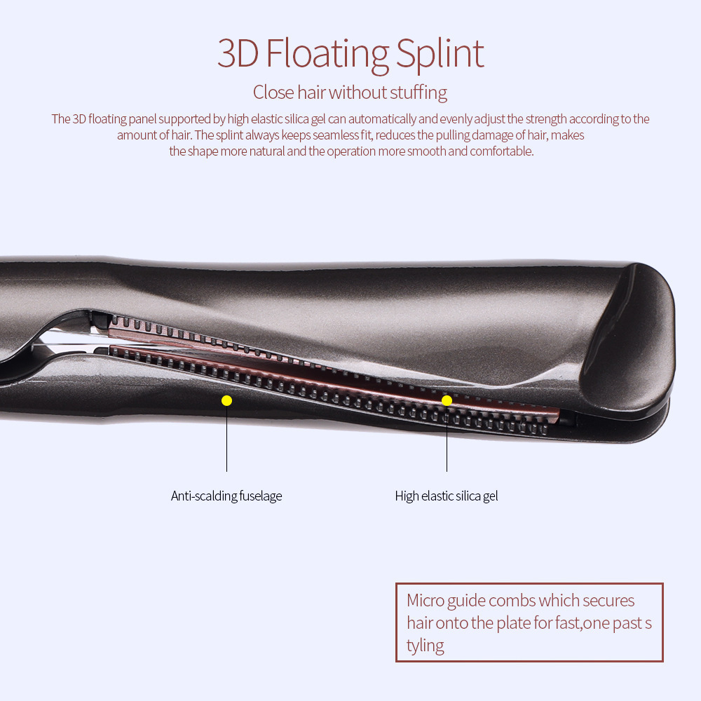 Wholesale Anti-Scalding Hair Brush Fast Heating 2 in 1 Hair Straightener Hair Curler