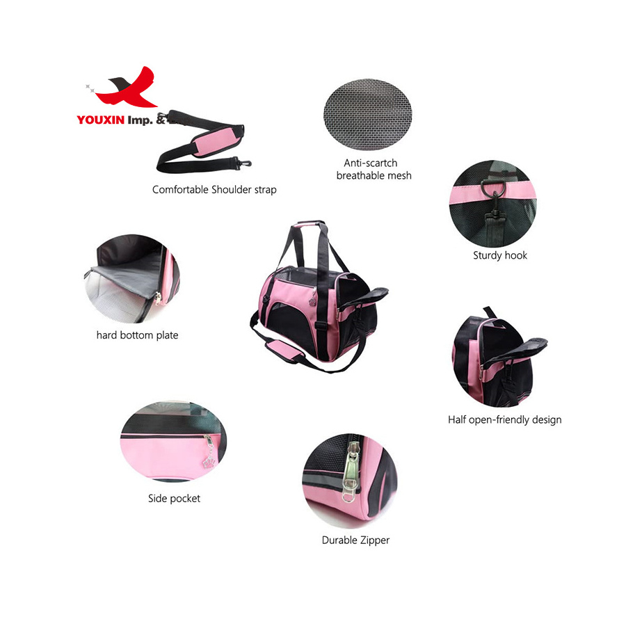 Soft-sided Carriers Portable Pet Bag Pink Dog Carrier Bags Blue Cat Multifunctional Dog Carrier Bag