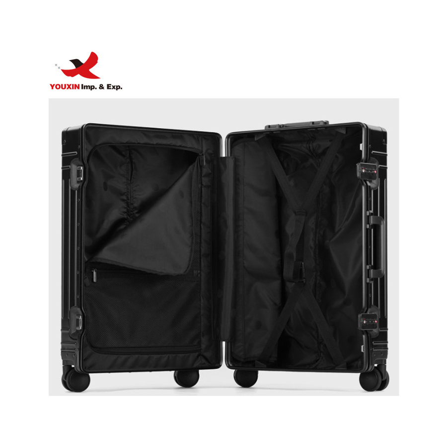 New style all aluminum magnesium alloy 20 inch 29inch luggage large capacity aluminum frame pure metal suitcase password case