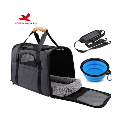 Pet Carrier Bag Durable expandable Airline approved Portable Cat Bags Dog Bag Pet Carrier Pet Cages Carrier for Travel