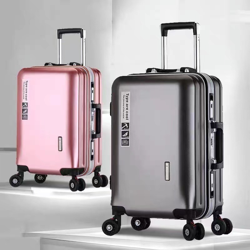 Luggage Manufacturer Aluminium Frame Suitcase Business Airport Metal ABS PC Trolley Carry On Luggage with Tsa Lock