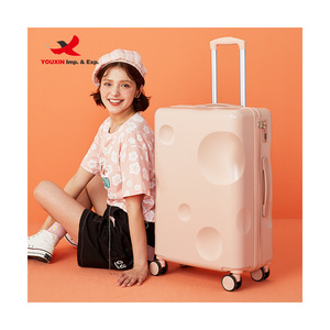 Cheese design luggage student trolley case universal wheel hard shell suitcase for girls Multi-color luggage