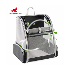 Custom Pet Travel Backpack Cats Dogs Pet Carriers Bags Safety Straps Buckle Support Pet Carrier Backpack