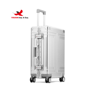 New style all aluminum magnesium alloy 20 inch 29inch luggage large capacity aluminum frame pure metal suitcase password case