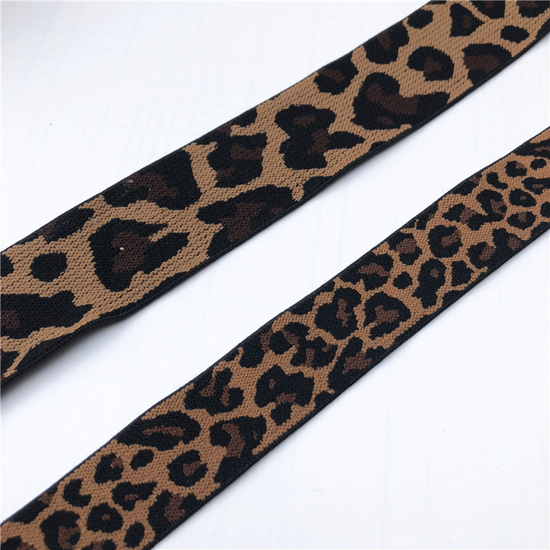 Professional factory custom leopard jacquard elastic band for bra