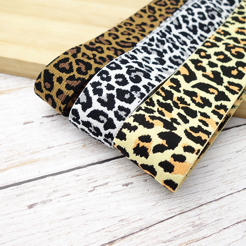 Professional factory custom leopard jacquard elastic band for bra