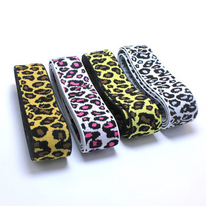 Professional factory custom leopard jacquard elastic band for bra