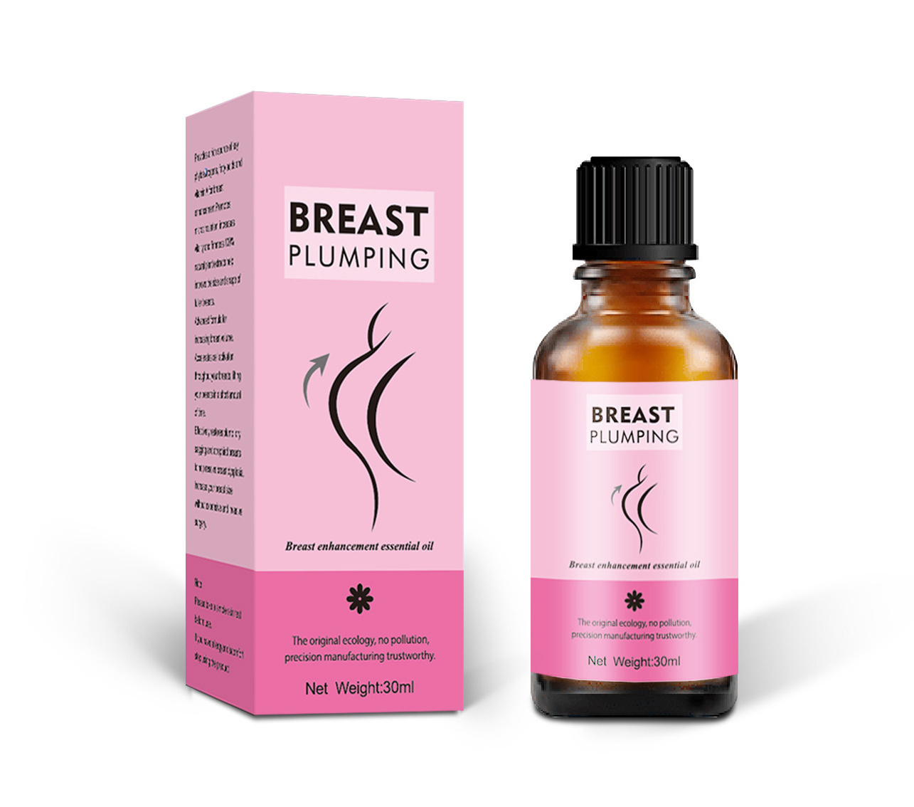 CUSTOM LOGO Natural Vegan Cream Massage Breast Enhancement Essential OiL 30ml Women's Enlargement Big Boobs Tight