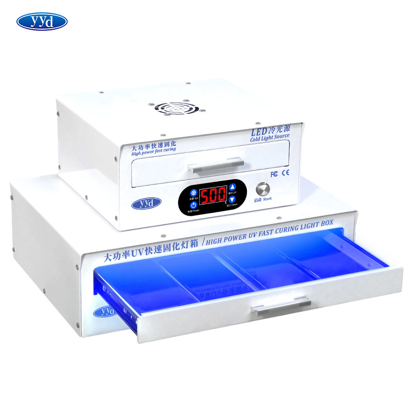 YYD High Intensity LED UV Curing Machine Glue Curing Light Machine LCD Screen Glass UV Lamp Box