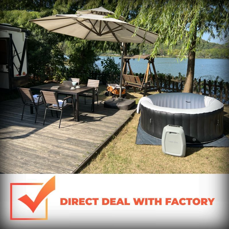 factory direct sale hexagon Drop stitch Inflatable SPA Round Outdoor whirlpool inflatable hot tub