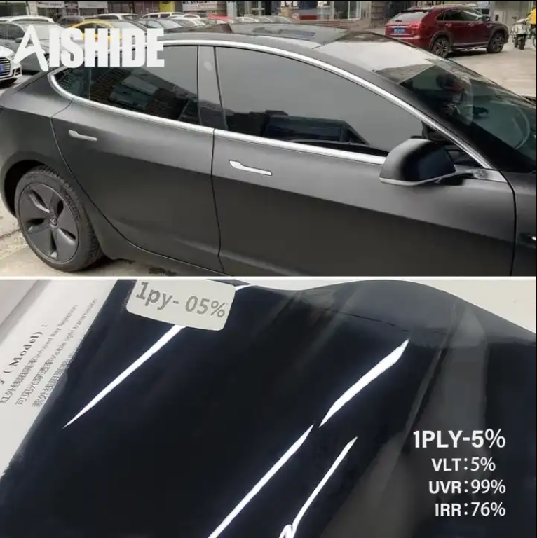 Aishide PET 1PLY VLT70% Self Adhesive Solar Windows Smart Tinting Glue Tint Film Car Window Film For Automotive