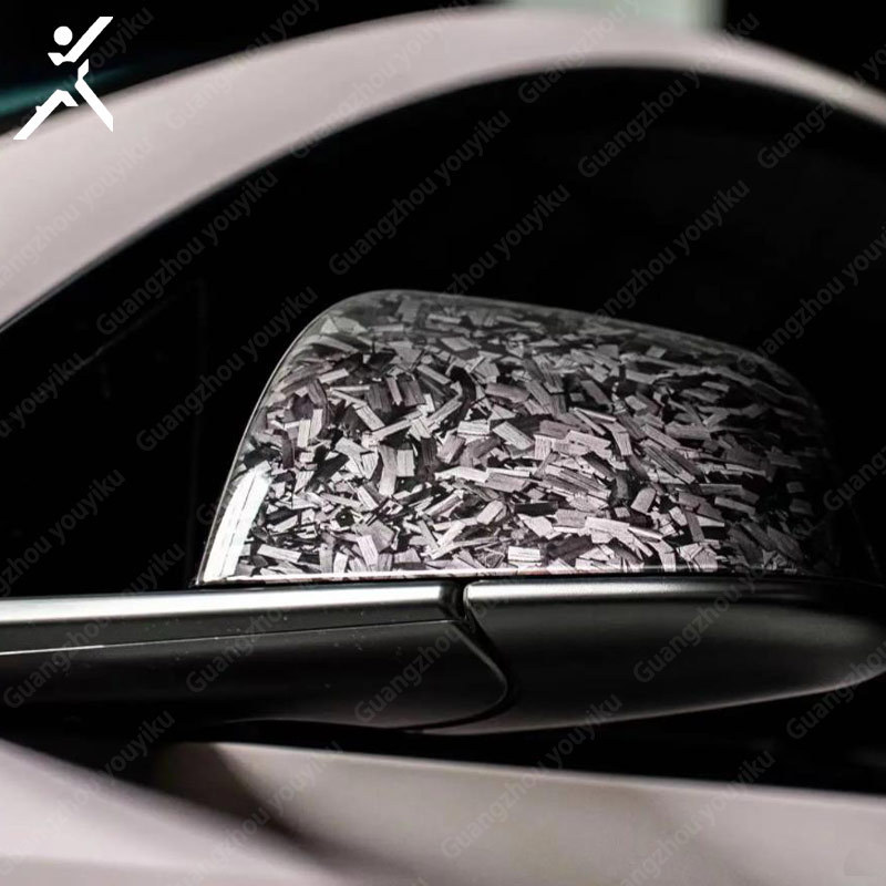 High Flexible Polymeric PVC Self Adhesive Air Bubble Free Glossy Black Auto Wrap PET Forged Carbon Fiber Vinyl Roll