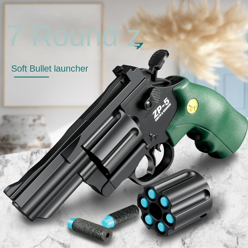 pistol toy gun boy kids revolver eva soft bullet hand grab simulation training chicken model toy