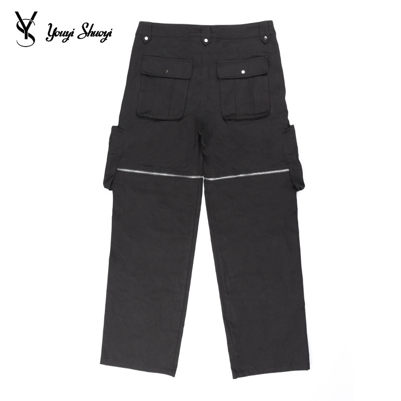 YYSY custom cargo jogger pants multi pockets straight track pant men khaki trousers cargo pants