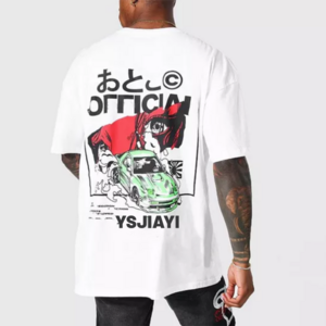 95 cotton 5 spandex t shirts custom printing hip hop oversized t-shirt men