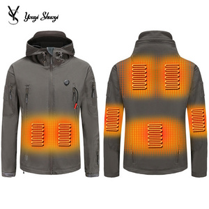 YYSY Custom USB Rechargeable Winter Waterproof Mens Hunting Hiking Heated Jacket