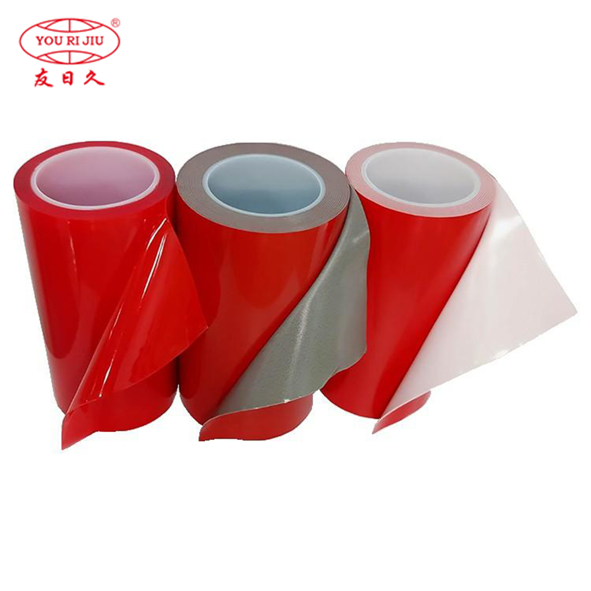 YOURIJIU High Tack Custom Size Bulk Price Double Side Acrylic Transparent Black Gray Red Foam Nano Tape