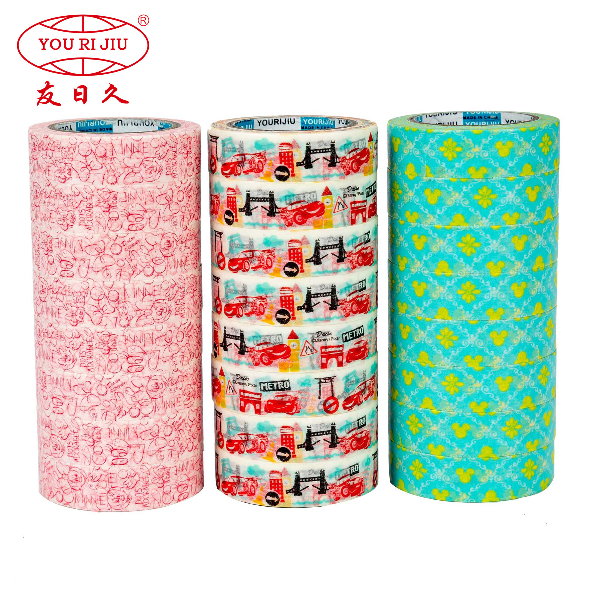 YOURIJIU wholesale waterproof printed students decorative washi stationery tape