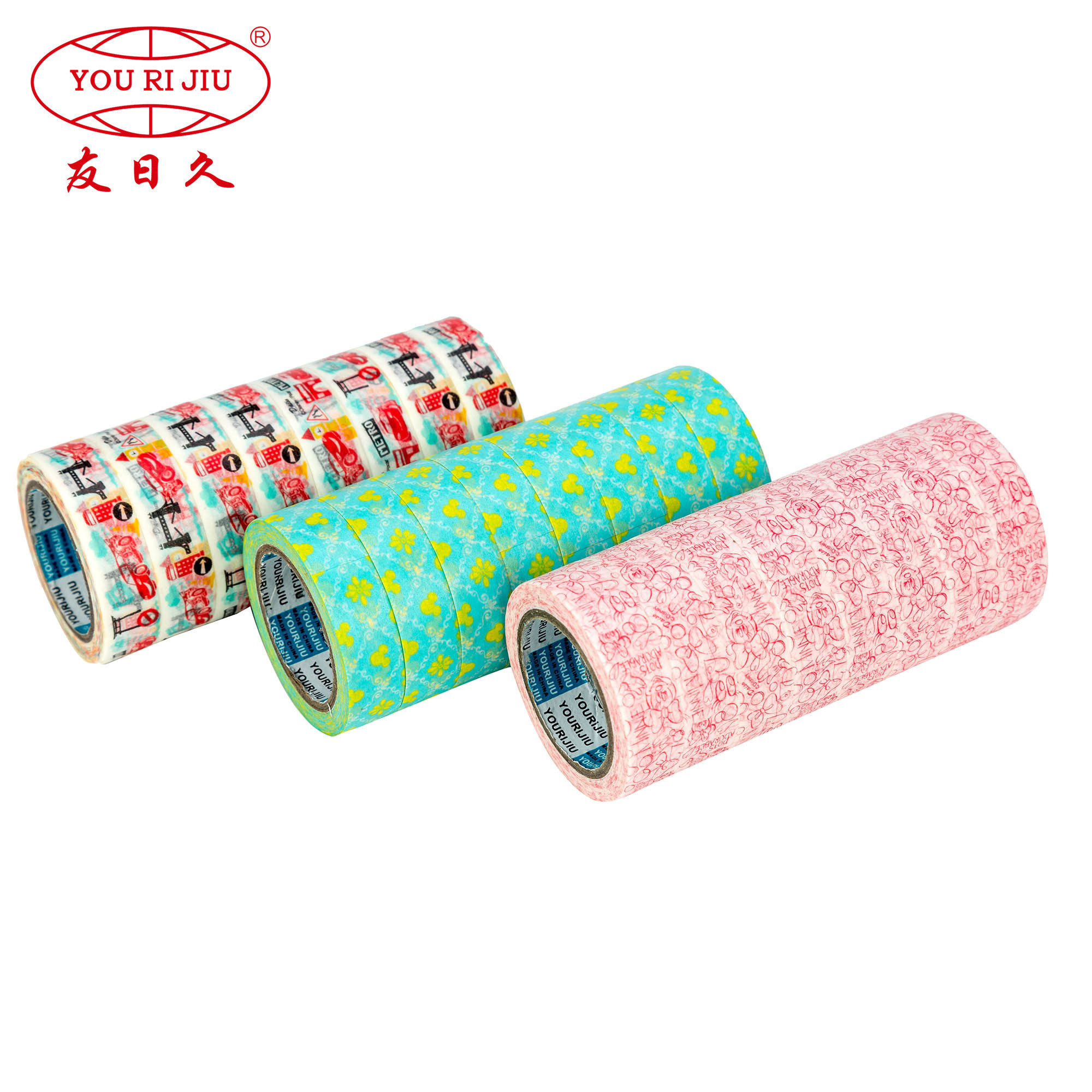 YOURIJIU wholesale waterproof printed students decorative washi stationery tape