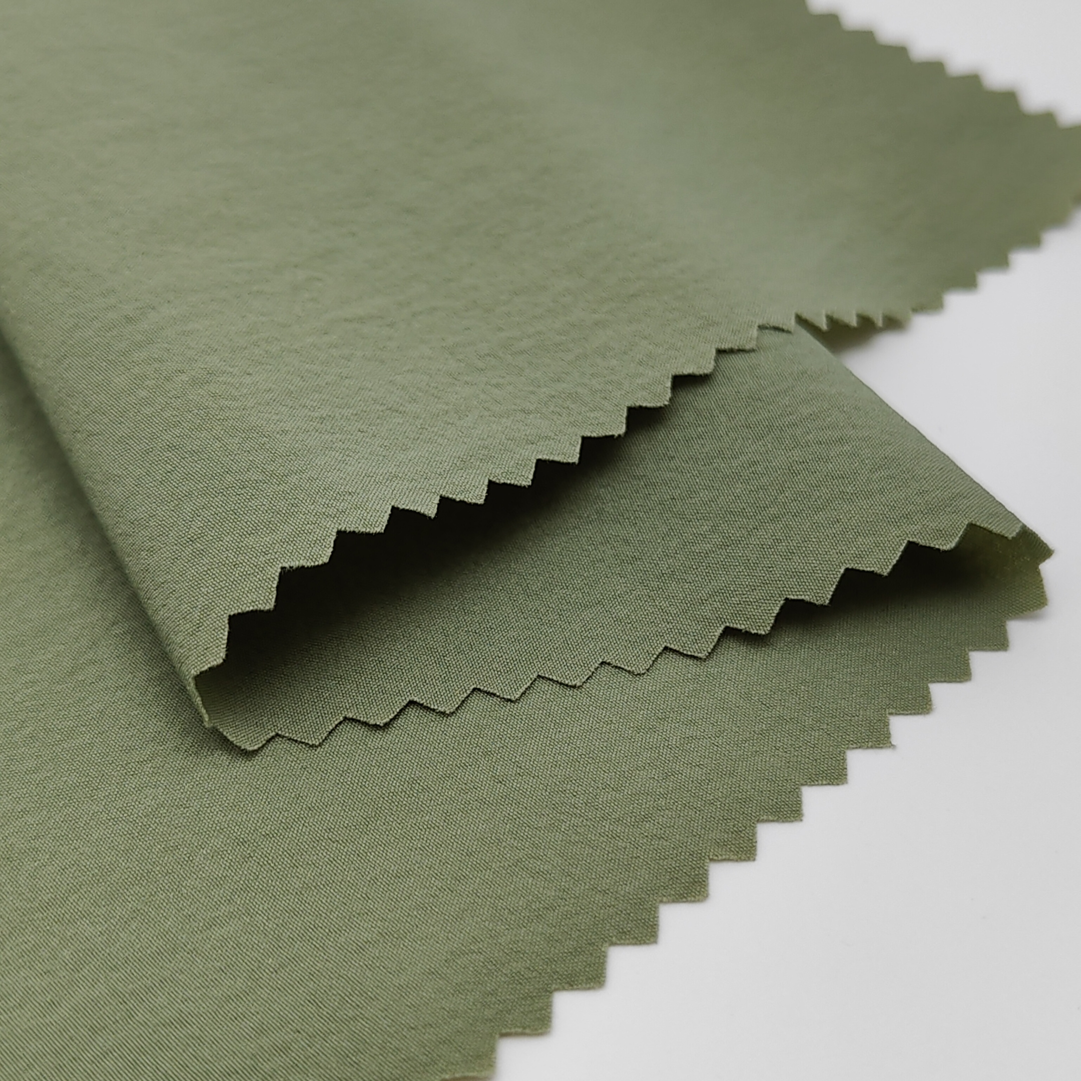 YY0035XP-05 3M Moisture-Absorbent wicking SP12%+N88% 70D nylon four-sided round bean green fabric for jacket