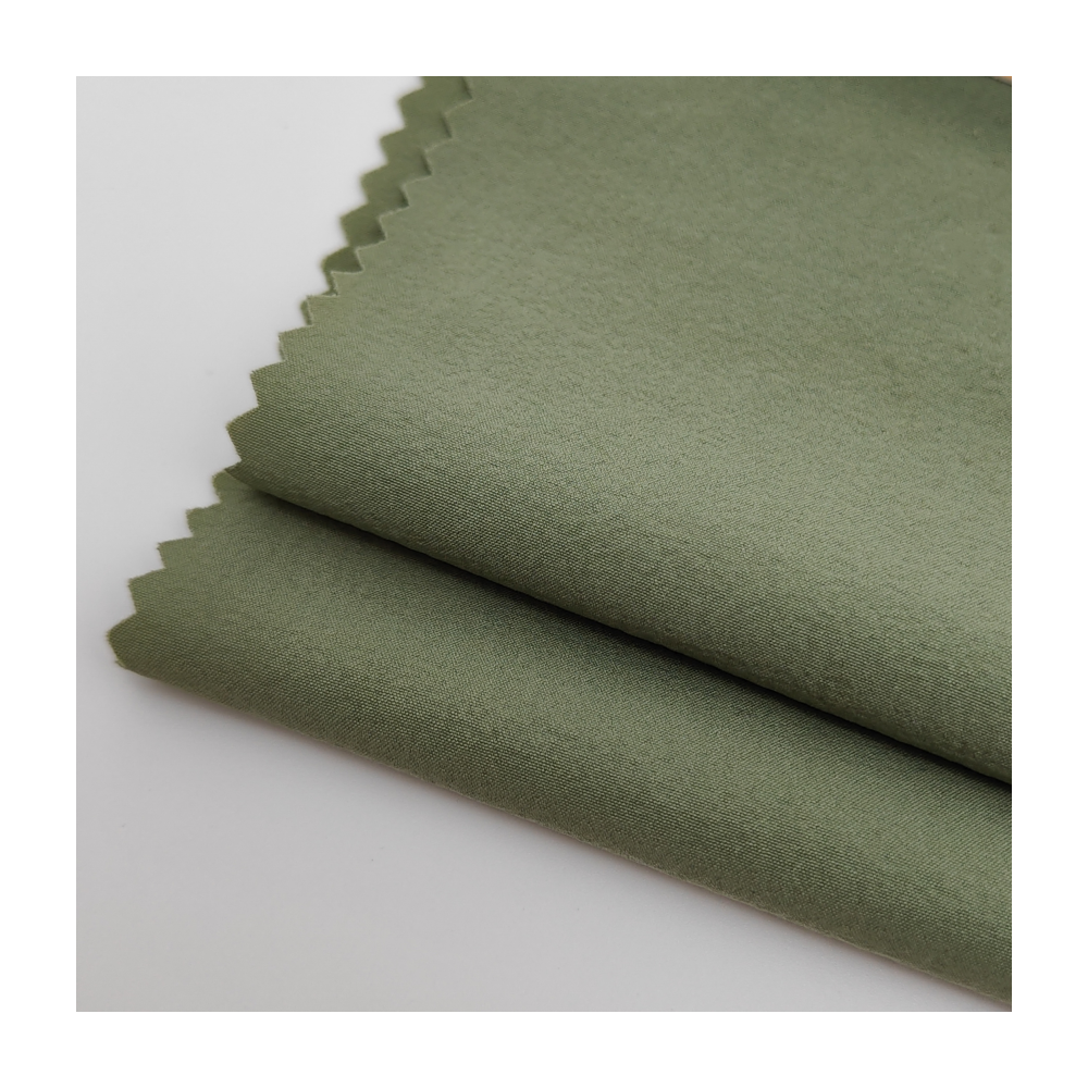 YY0035XP-05 3M Moisture-Absorbent wicking SP12%+N88% 70D nylon four-sided round bean green fabric for jacket