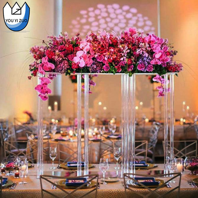 YOUYIZUO tall  plastic acrylic elegant wedding decoration table centerpiece candle