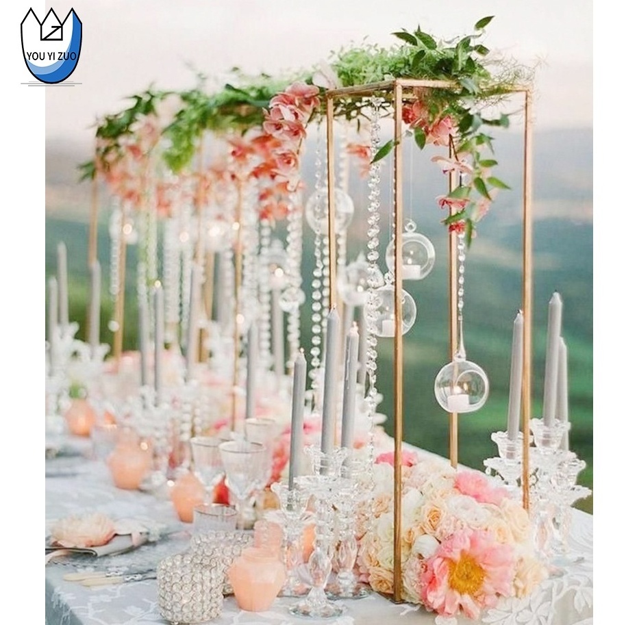 YOUYIZUO Centerpiece Metal Stand Wedding Table Decoration For Wedding Gold Metal Flower Vase Stand for Party