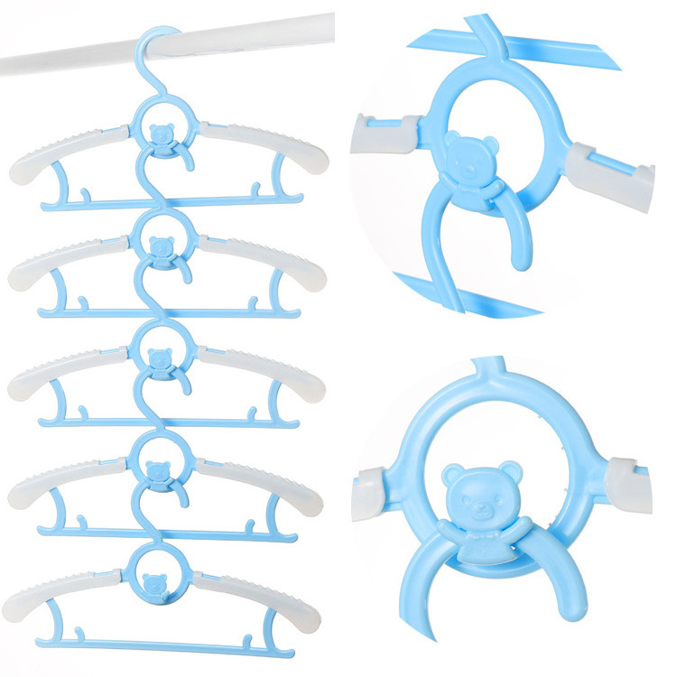 Baby Hangers for Closet Adjustable Infant Cloth Hanger plastic Newborn Coat Hanger Non-Slip Child Pant Rack for Toddler