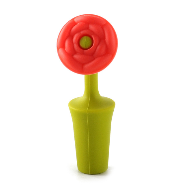 Silicone Flowers Wine Bottle Stopper Wine Corks Saver Sealer Set of 5 as Wine Gifts