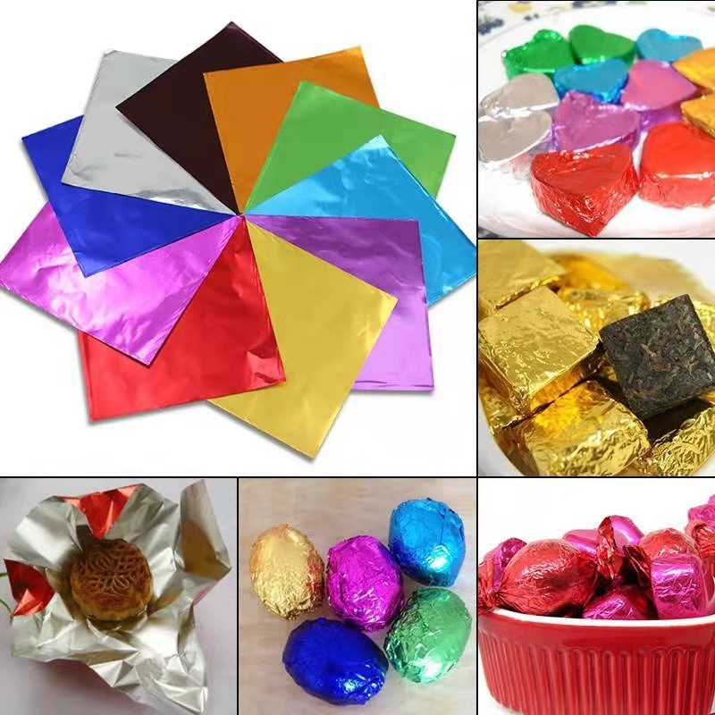 Aluminium Foil chocolate paper Candy Wrappers Sugar Wraps Paper for DIY Candies and Chocolate Packaging by Party/Wedding