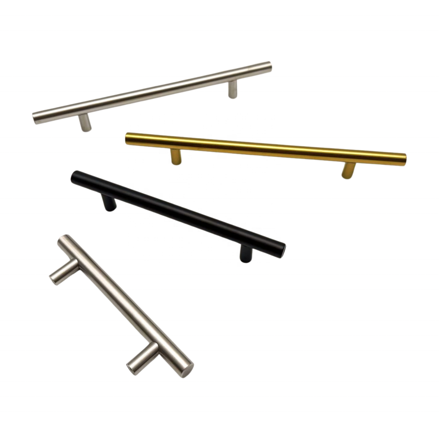 96MM 128MM Hot Sale Customized Size Hollow Satin Stainless Matte Black Satin Brass Steel Kitchen Cabinet Furniture T Bar Pulls