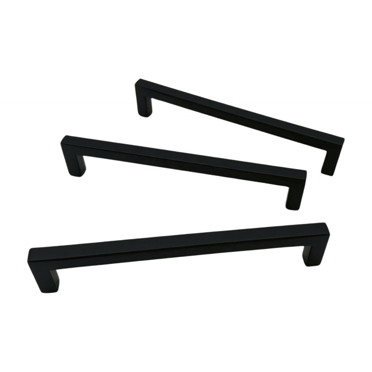 Stainless Steel Hollow 10x10mm Square Bar Pull Cabinet Furniture Kitchen Bedroom Matte Black Handle Pull