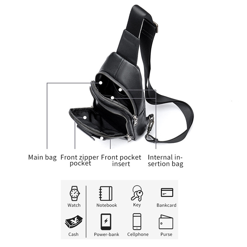 Wholesale Male Biker Bag Fingerprint Lock Anti-theft Chest Bag Men Single Shoulder Sports Casual Crossbody Waist Bag