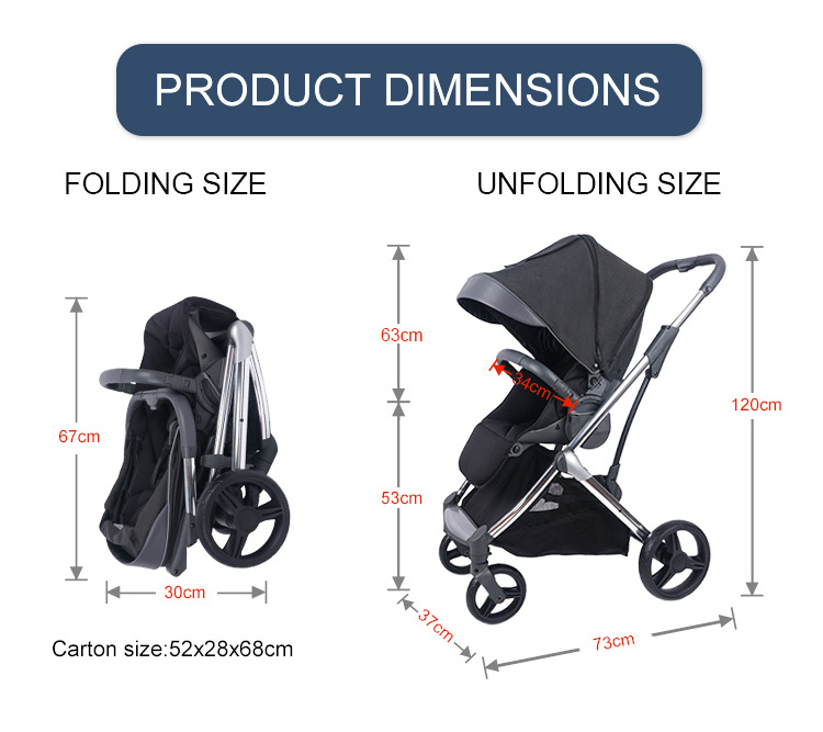 Wholesale and cheaper Baby Stroller New-born Baby Stroller EVA wheels and Foldable Baby Strollers in Discount Stores