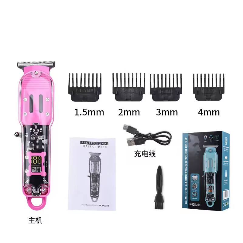 New Arrival 2024 New Transparent Hair ClipperS Power Display Hair Clippers Men's Electric Shaver Trimmer for Men