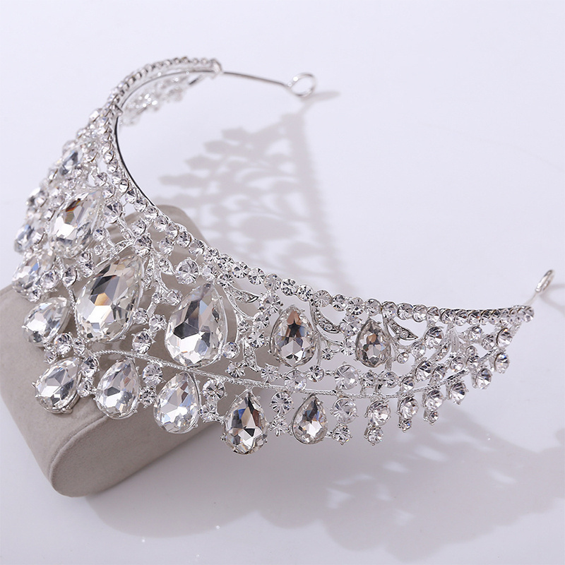 2022 Baroque Luxury Crystal Rhinestone Bridal Crown Bride Hair Accessories Princess Pageant Crown and Tiaras