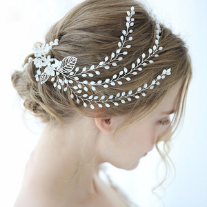 Fashion Handmade Crystal Beads Hairband Bridal Tiara Wedding Hair Accessories Jewelry Fancy Headband For Women