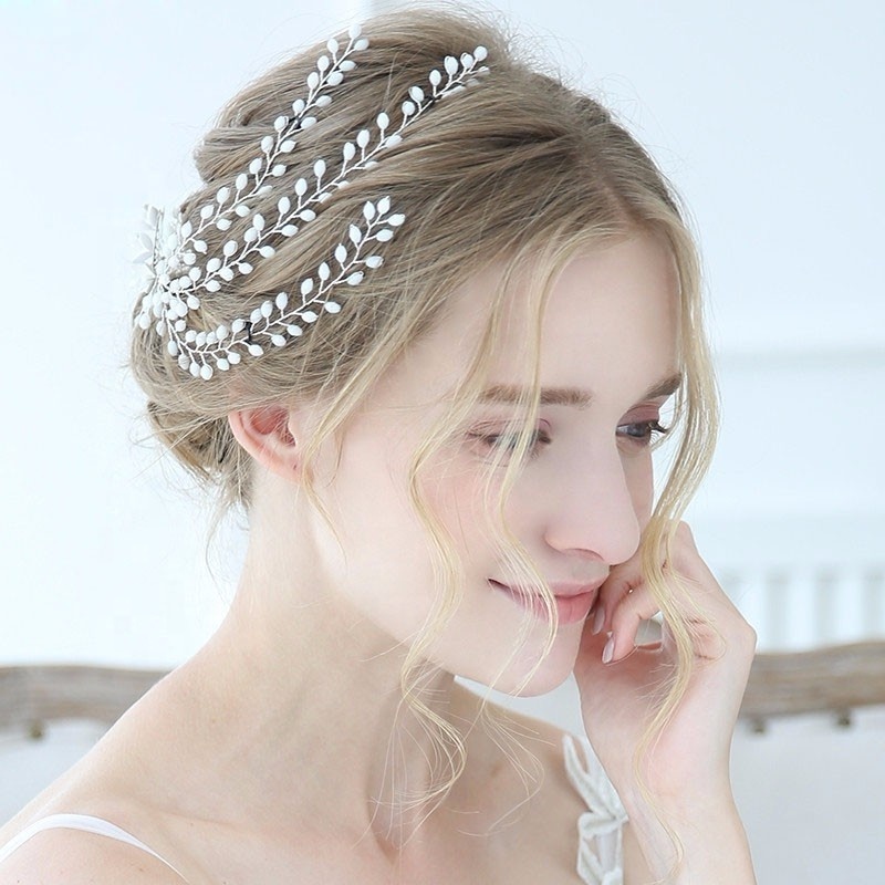 Fashion Handmade Crystal Beads Hairband Bridal Tiara Wedding Hair Accessories Jewelry Fancy Headband For Women