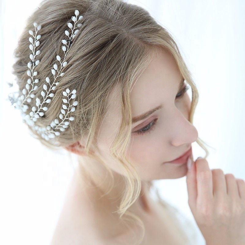 Fashion Handmade Crystal Beads Hairband Bridal Tiara Wedding Hair Accessories Jewelry Fancy Headband For Women