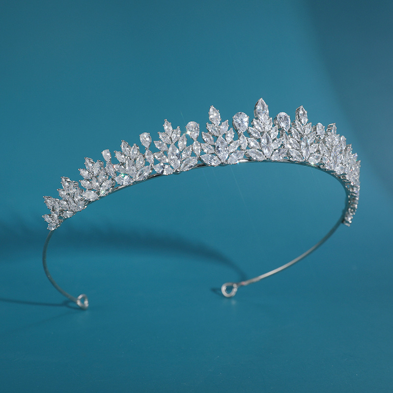 Baroque Luxury Zircon Wedding Hair Crown Headband Accessories Princess Queen Beauty Bridal Crown